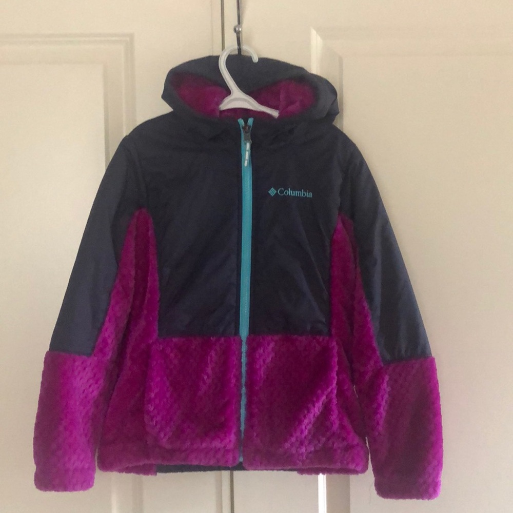 Columbia Girls Hybrid Fleece Hooded Coat